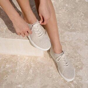 Nisolo Eco Knit Sneakers in Oatmeal Size 7.5
